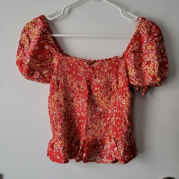 mi-ami♡ miami | Tops | Mi Ami Red Floral Top | Poshmark